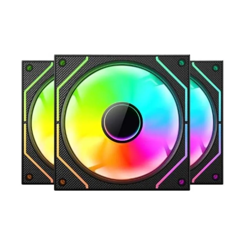 Value Top CR10-1236ARGB 120mm (3xFAN) Black Casing Cooling Fan With Control Hub & Aurora Cable